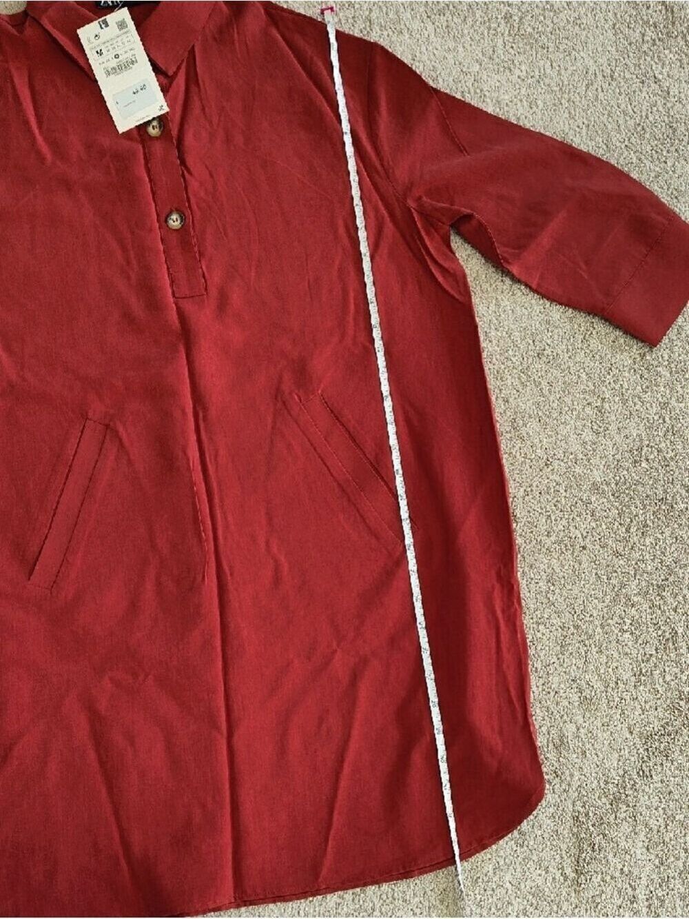Zara Button-Placket Tunic - Picture 5 of 14